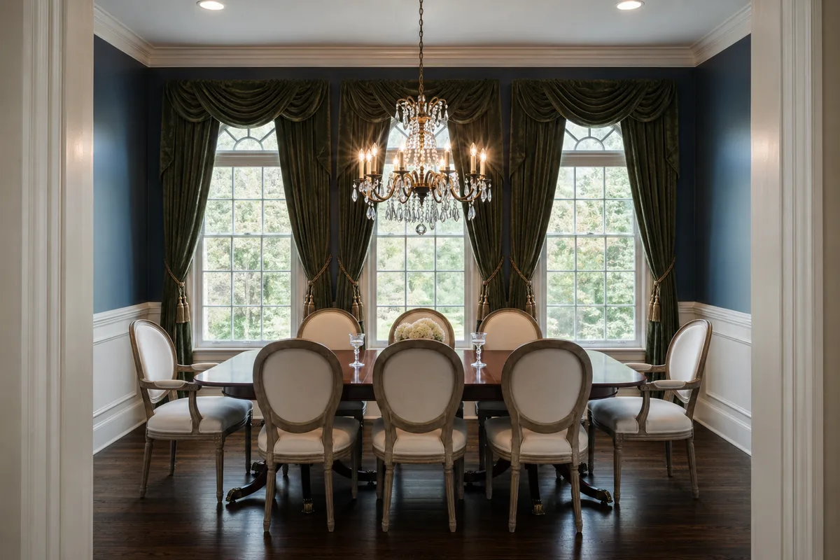 Formal Dining Plantation Shutters in Newnan -- before