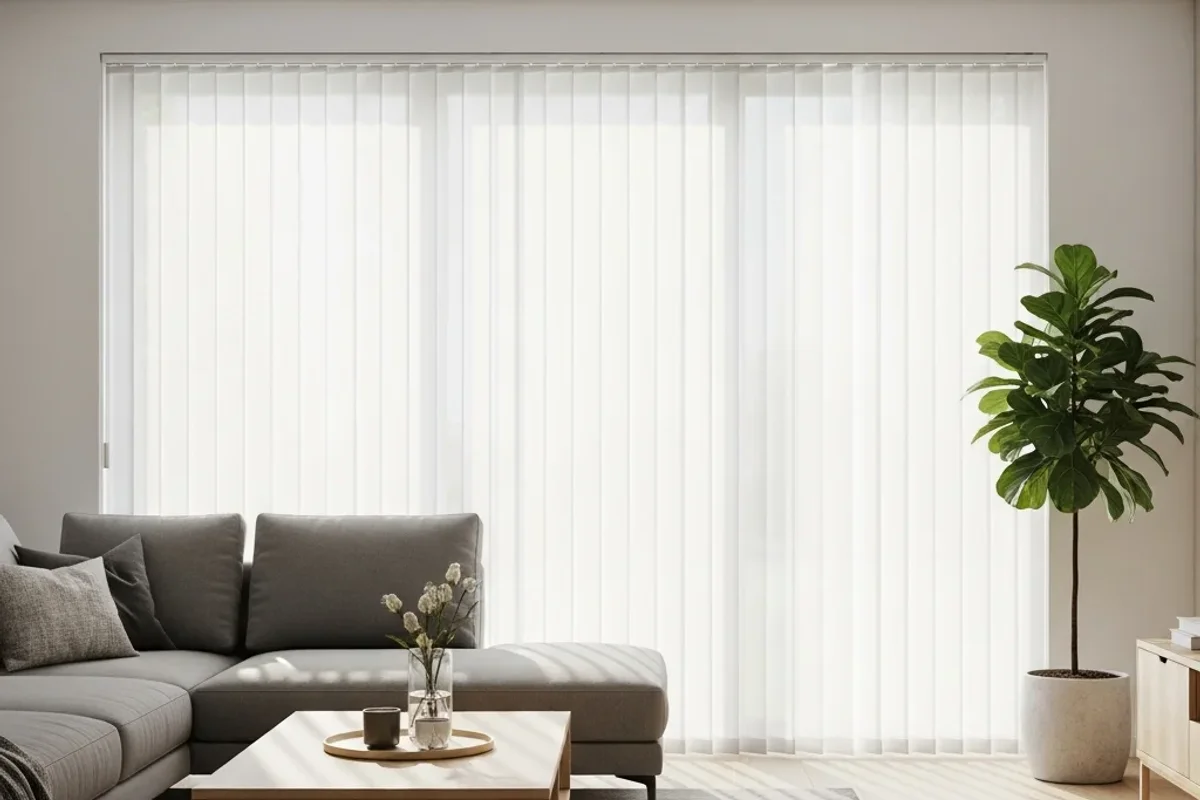 Vertical Blinds in a Rome Georgia Bedroom